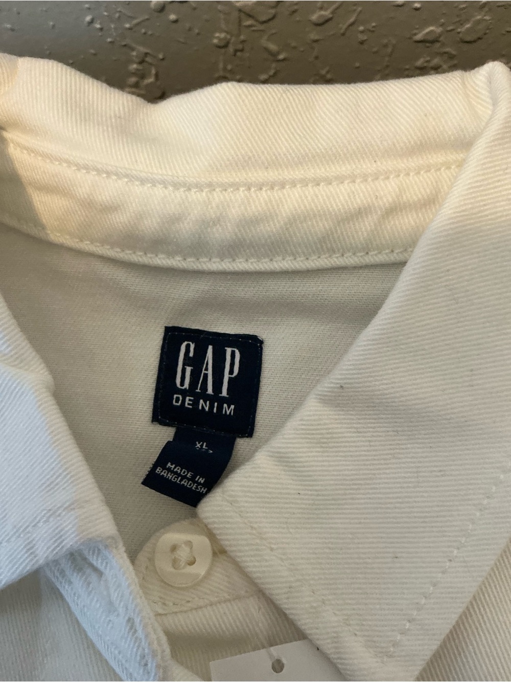 GAP Cream Ruffle-Trim Button-Front Jacket - Picture 5 of 9